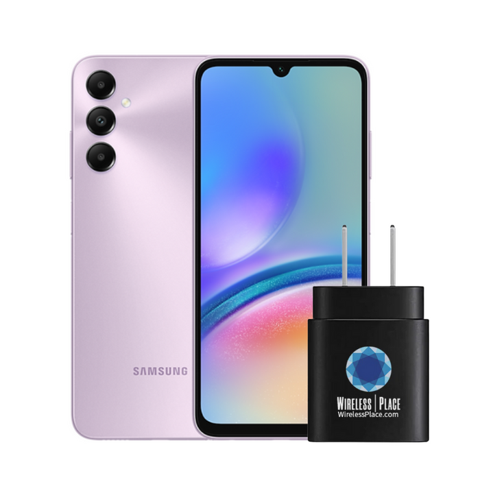 Samsung Galaxy A05s (A057M) 128GB/4GB RAM GSM Unlocked International Version (New) Charger Bundle