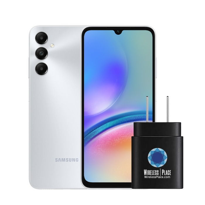 Samsung Galaxy A05s (A057M) 128GB/4GB RAM GSM Unlocked International Version (New) Charger Bundle